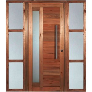 Puerta Vidrio Lateral Estilo Moderno Con Doble Lateral No Adosado