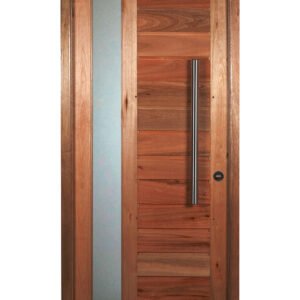 Puerta De Exterior Estilo Moderno Vidrio Lateral