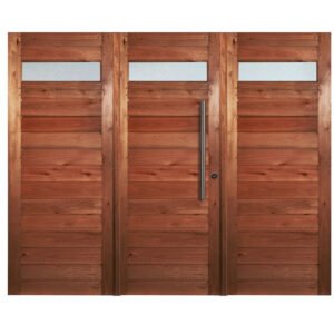 Portón De Abrir Estilo Moderno Con Recorte Superior