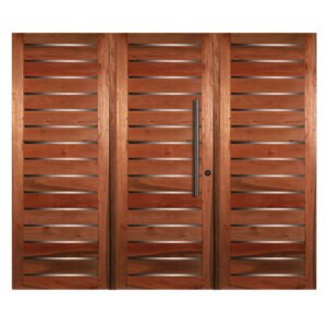 Portón De Abrir Ciego Estilo Moderno Con Apliques