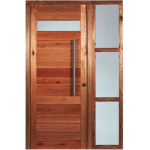 Puerta Exterior Estilo Moderno Con Recorte Y Lateral No Adosado